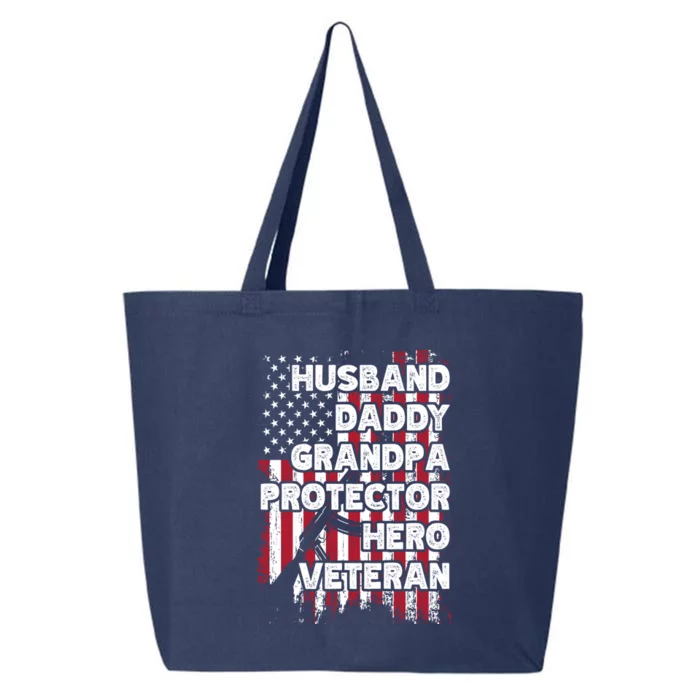 Husband Daddy Grandpa Protector Hero Veteran Cute Gift 25L Jumbo Tote