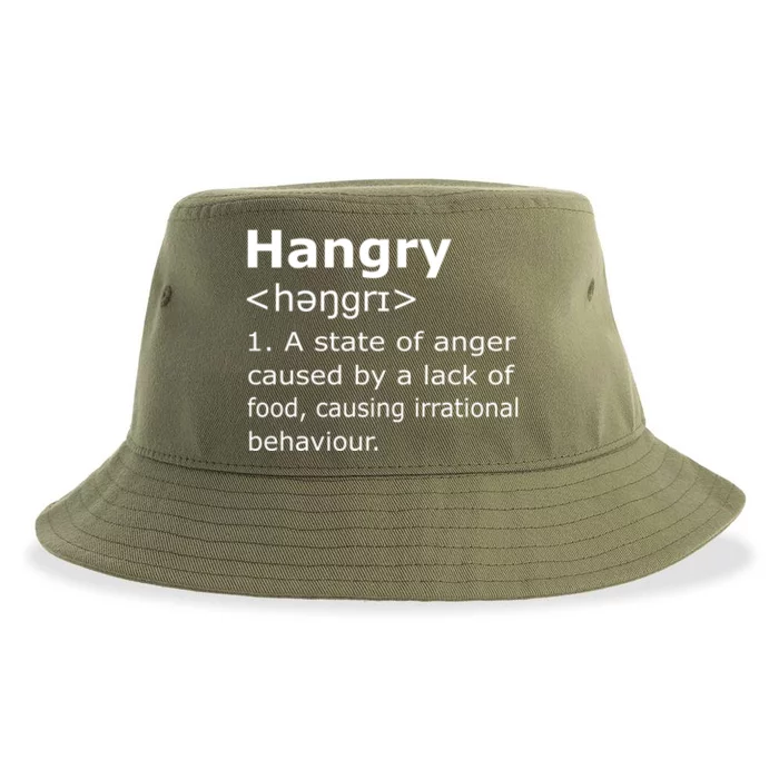 Hangry Definition Gift Sustainable Bucket Hat