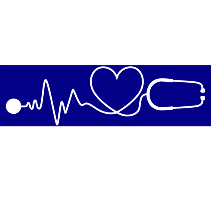 Hospital Doctor Gift Nurse Medic Stethoscope Heartbeat Line Cute Gift Bumper Sticker