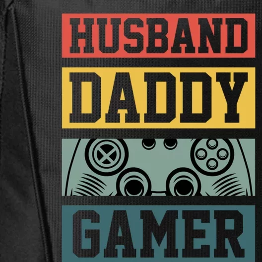 Husband Daddy Gamer Funny Cute Unique Best Cool Gamer Dad Gift City Backpack