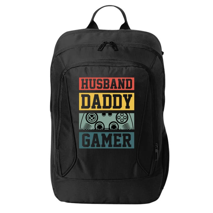 Husband Daddy Gamer Funny Cute Unique Best Cool Gamer Dad Gift City Backpack