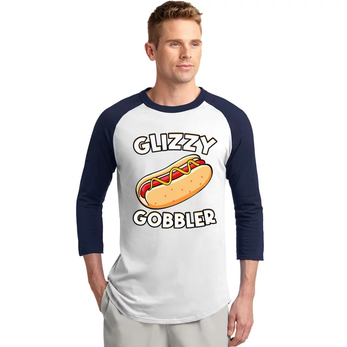 Hot Dog Glizzy Gobbler Number One Glizzy Gladiator Baseball Sleeve Shirt