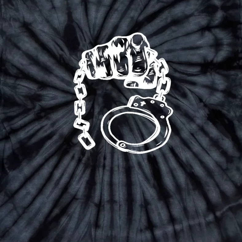 Hand Drawn Handcuff Fist Tie-Dye T-Shirt