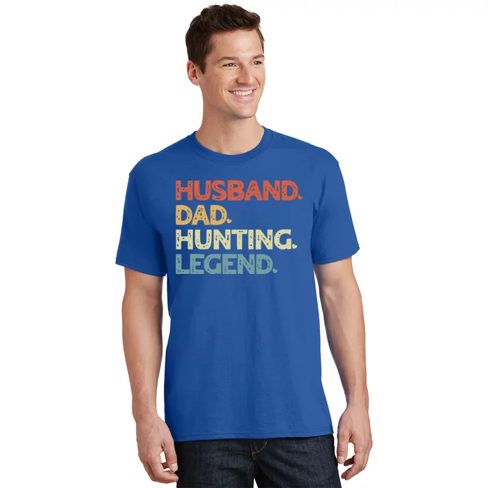 Husband Dad Hunting Legend Vintage Funny Hunting Father Gift T-Shirt