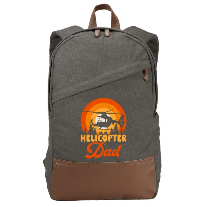 Helicopter Dad Cotton Canvas Backpack