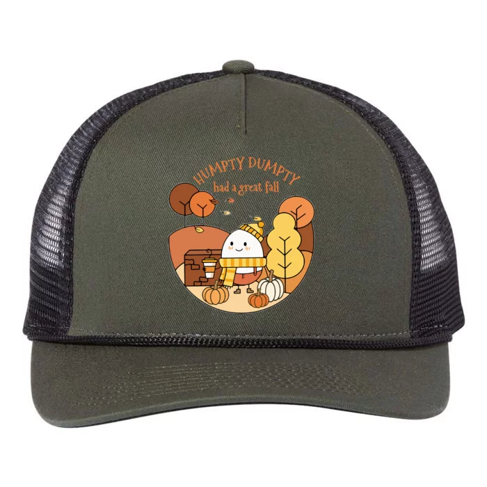 H.umpty D.umpty Had A Great Fall Happy Fall Yall Autumn Gifts Retro Rope Trucker Hat Cap