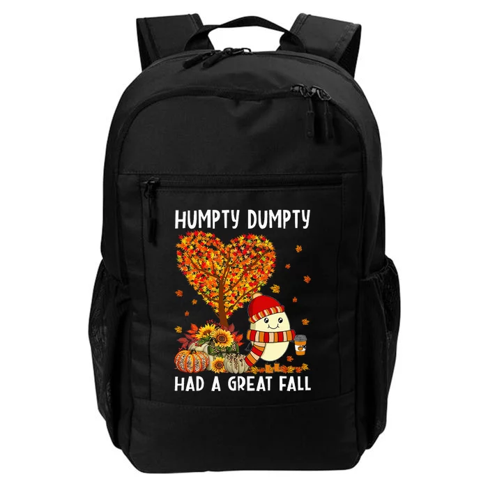 H.umpty D.umpty Had A Great Fall Thanksgiving Autumn Halloween Daily Commute Backpack