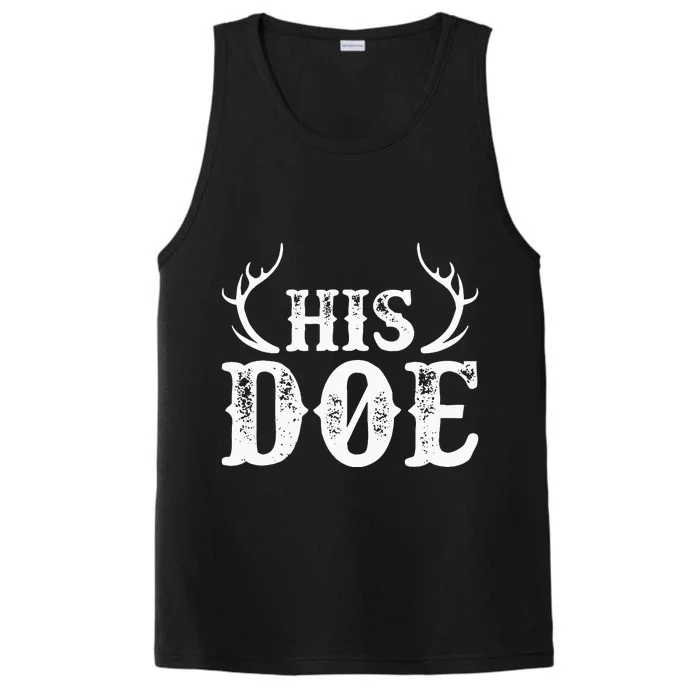 His Doe Her Buck Couples Cute Country Southern Hoodie Performance Tank