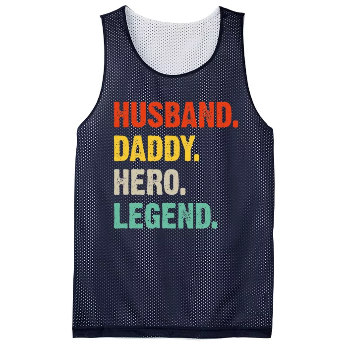 Husband Daddy Hero Legend Father´s Day Papa Best Dad Mesh Reversible Basketball Jersey Tank