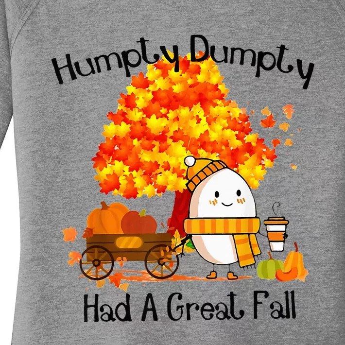 H.Umpty D.Umpty Had A Great Fall Thanksgiving Autumn Women's Perfect Tri Tunic Long Sleeve Shirt