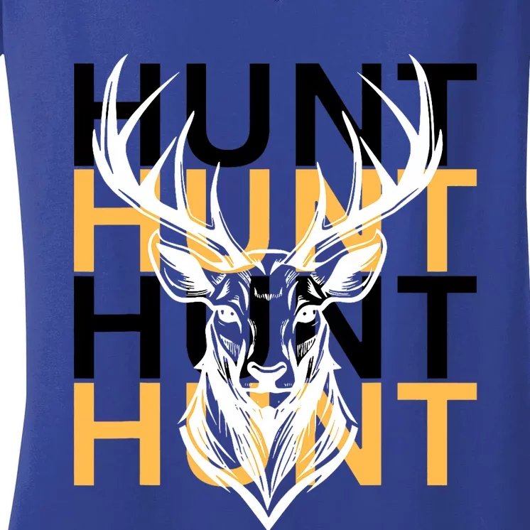 Hunt Deer Hunting Apparel Outdoorsman Women's V-Neck T-Shirt