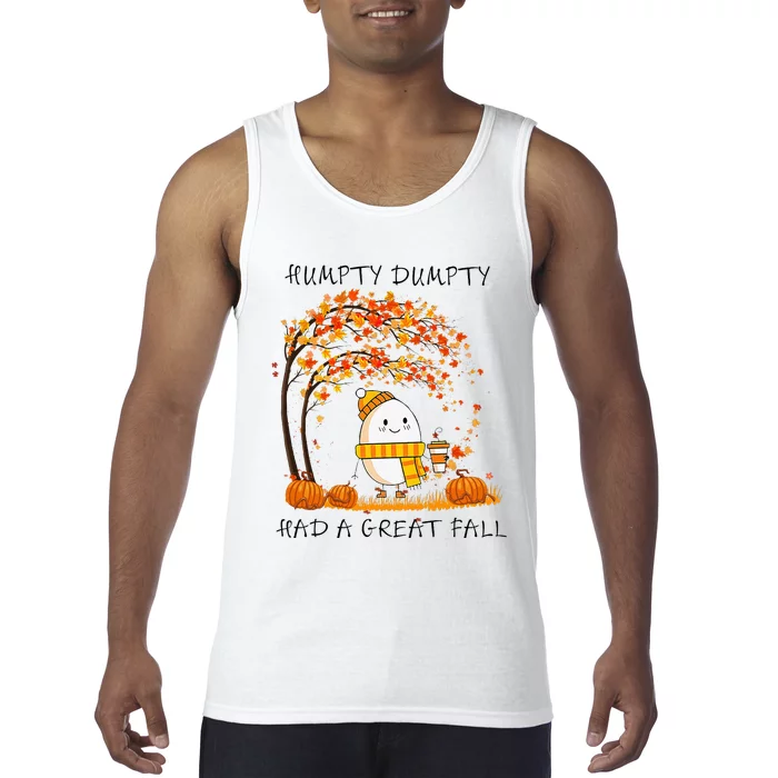 H.U.M.Pty D.U.M.P.T.Y Had A Great Fall Thanksgiving Autumn Halloween Tank Top