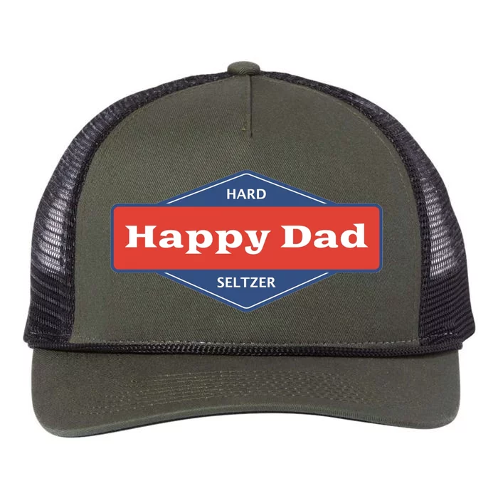 Happy Dad Hard Seltzer Retro Rope Trucker Hat Cap