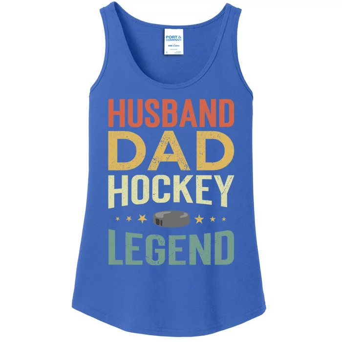 Husband Dad Hockey Legend Gift Ladies Essential Tank