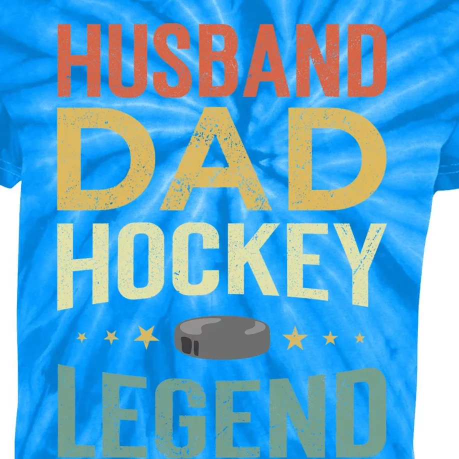 Husband Dad Hockey Legend Gift Kids Tie-Dye T-Shirt