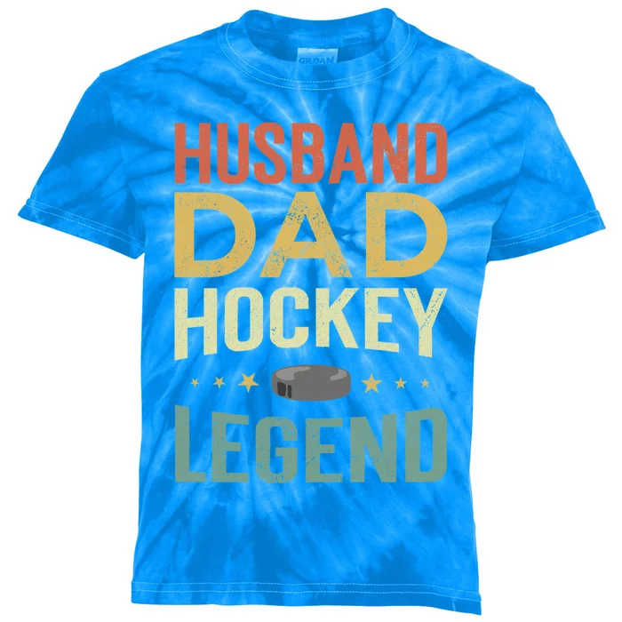 Husband Dad Hockey Legend Gift Kids Tie-Dye T-Shirt