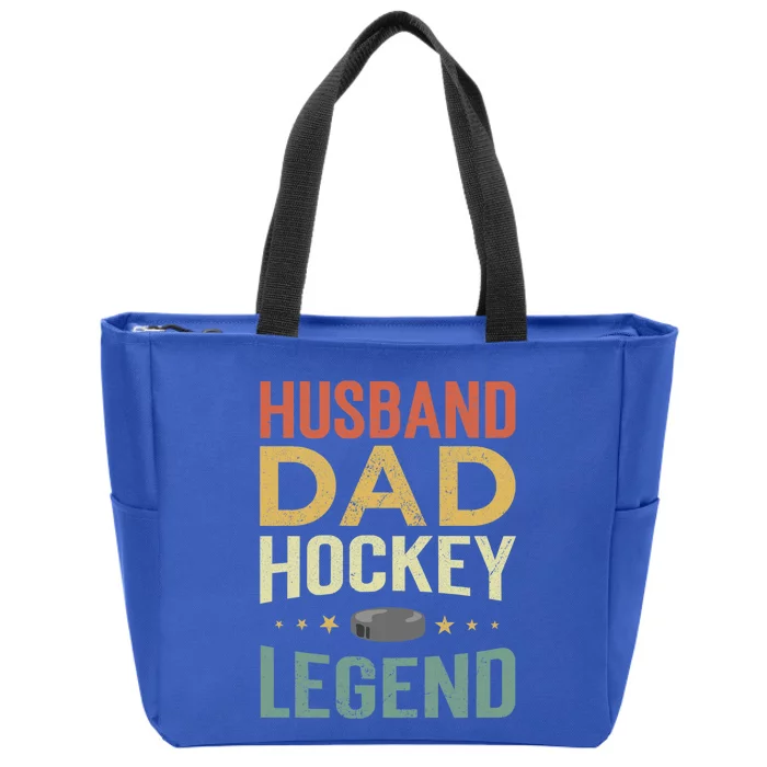 Husband Dad Hockey Legend Gift Zip Tote Bag