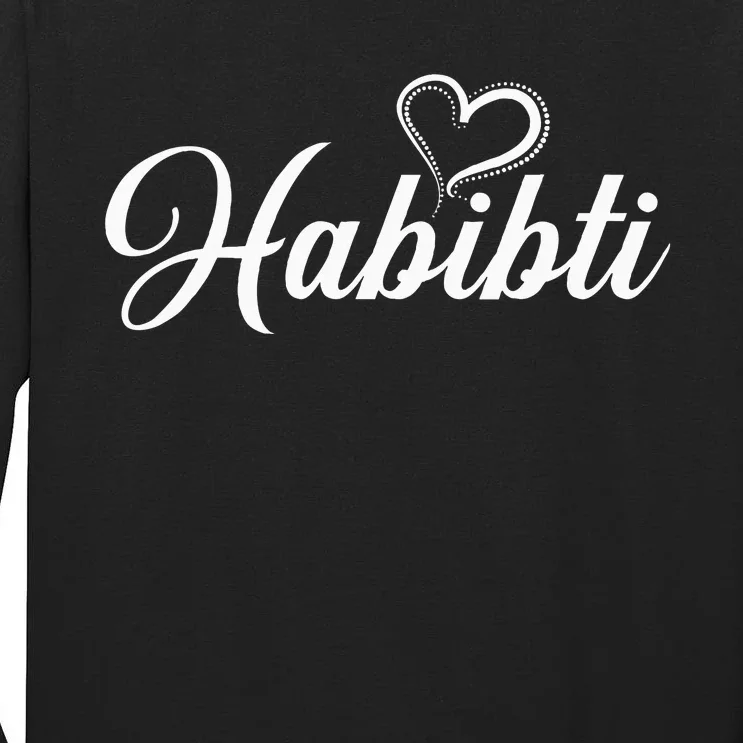 Habibti Darling Heart Arabic Tall Long Sleeve T-Shirt