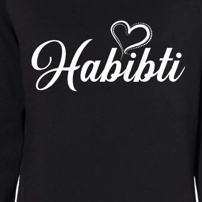 Habibti Darling Heart Arabic Womens California Wash Sweatshirt