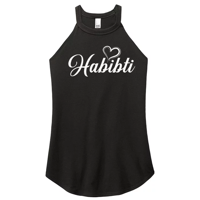 Habibti Darling Heart Arabic Women’s Perfect Tri Rocker Tank