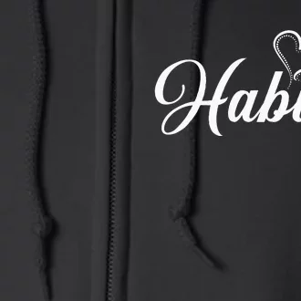 Habibti Darling Heart Arabic Full Zip Hoodie