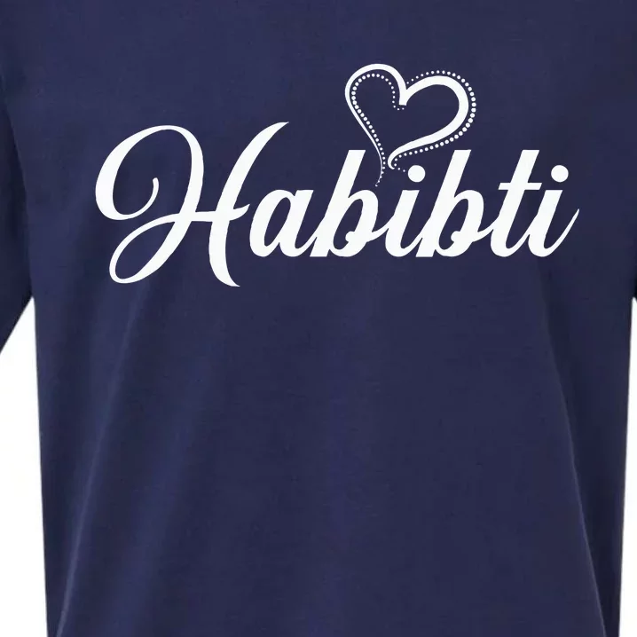 Habibti Darling Heart Arabic Sueded Cloud Jersey T-Shirt