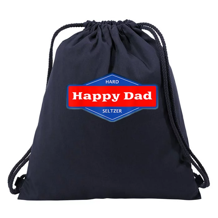 Happy Dad Hard Seltzer Funny Drawstring Bag