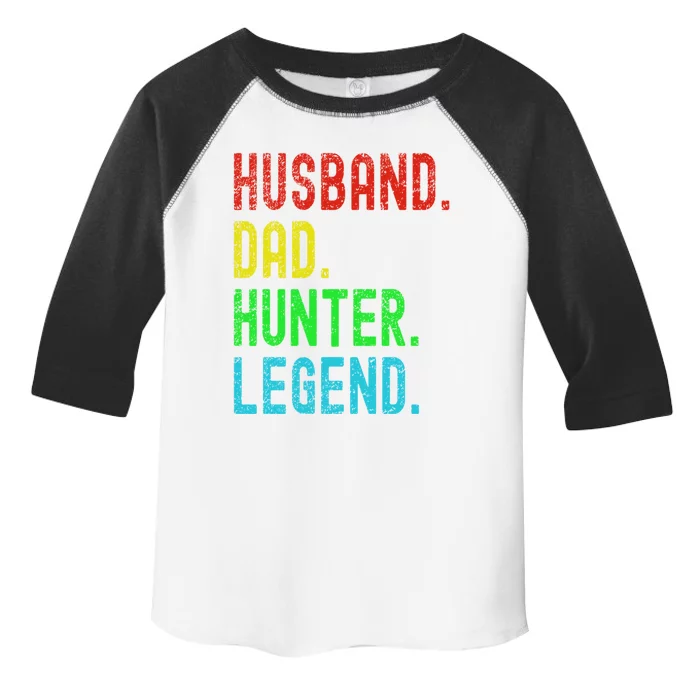 Husband Dad Hunter Legend Funny Fathers Day Christmas Funny Gift Toddler Fine Jersey T-Shirt