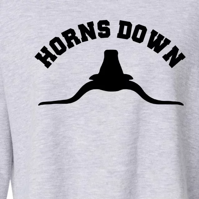 Horns Down Cropped Pullover Crew