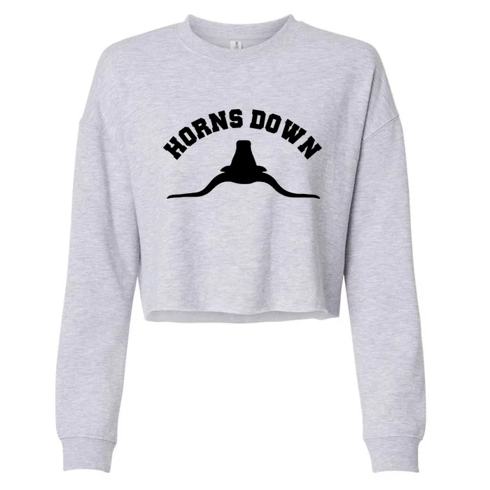 Horns Down Cropped Pullover Crew