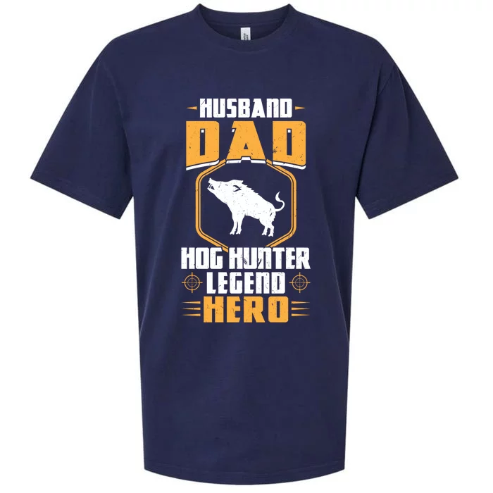 Husband Dad Hog Hunter Legend Hero Hog Hunting Gift Sueded Cloud Jersey T-Shirt