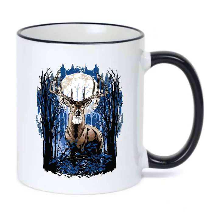 Hunters Deer Hunting Big Whitetail Buck Black Color Changing Mug