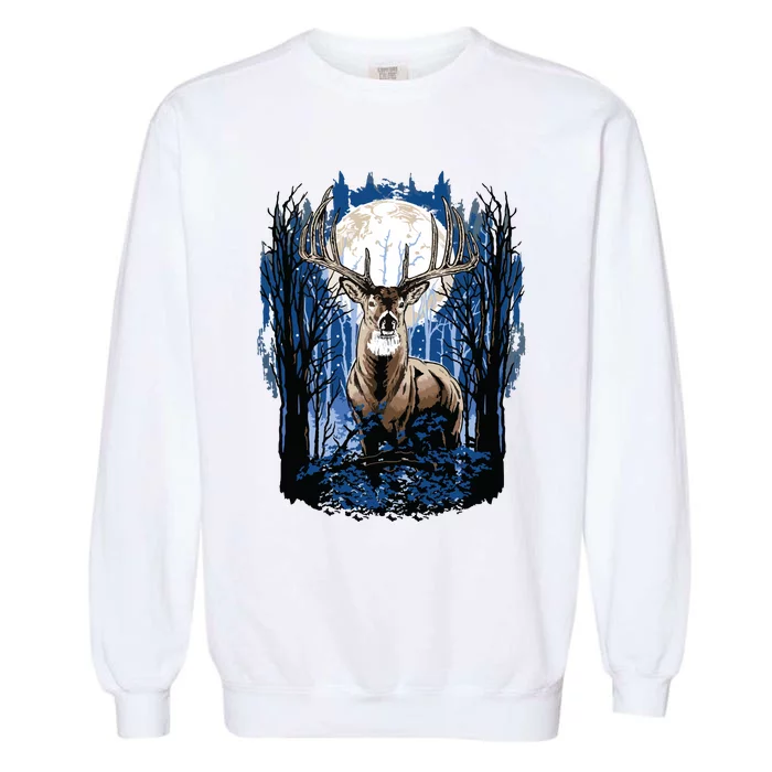 Hunters Deer Hunting Big Whitetail Buck Garment-Dyed Sweatshirt