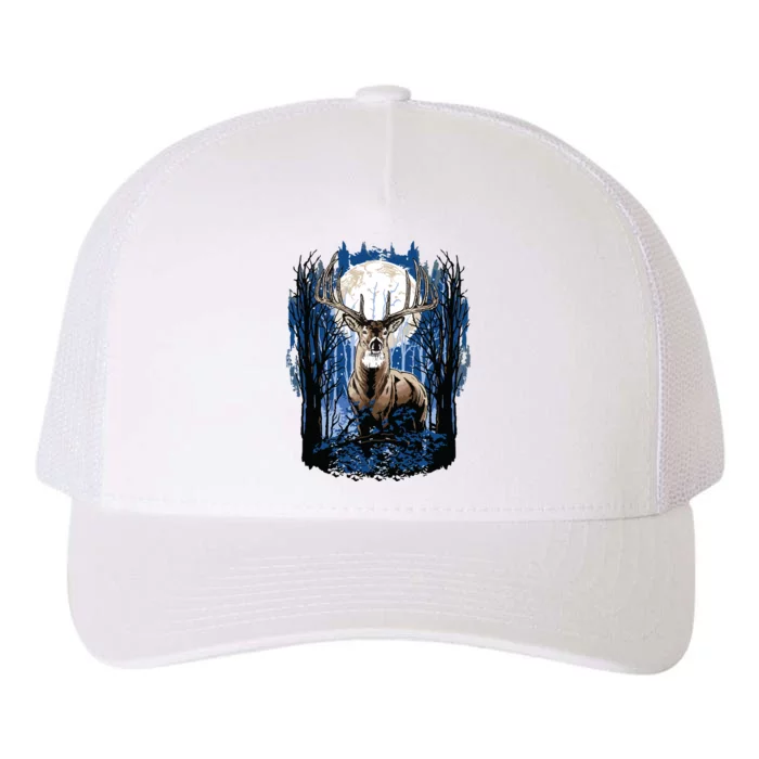 Hunters Deer Hunting Big Whitetail Buck Yupoong Adult 5-Panel Trucker Hat