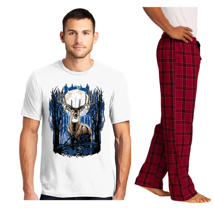 Hunters Deer Hunting Big Whitetail Buck Pajama Set