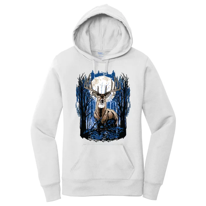 Hunters Deer Hunting Big Whitetail Buck Women's Pullover Hoodie