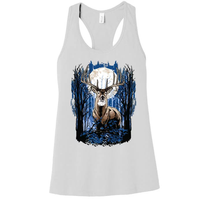 Hunters Deer Hunting Big Whitetail Buck Women's Racerback Tank