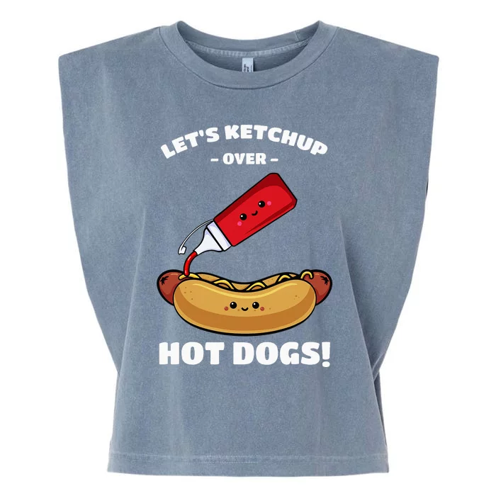 Hot Dog Hotdogs Wiener Frank Weenie Sausage Bun Frankfurter Garment-Dyed Women's Muscle Tee