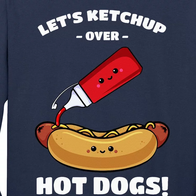 Hot Dog Hotdogs Wiener Frank Weenie Sausage Bun Frankfurter Tall Long Sleeve T-Shirt