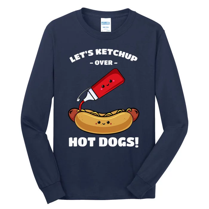 Hot Dog Hotdogs Wiener Frank Weenie Sausage Bun Frankfurter Tall Long Sleeve T-Shirt