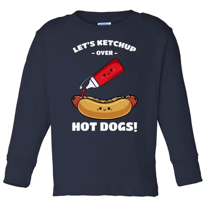 Hot Dog Hotdogs Wiener Frank Weenie Sausage Bun Frankfurter Toddler Long Sleeve Shirt