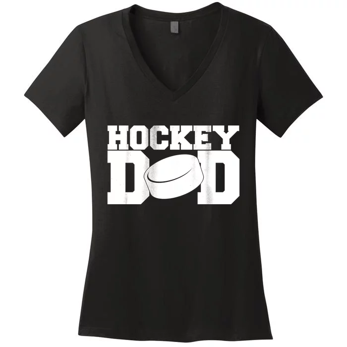 Hockey Dad Women's V-Neck T-Shirt