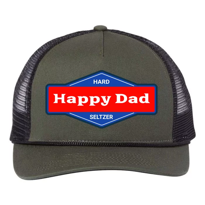 Happy Dad Hard Seltzer Retro Rope Trucker Hat Cap