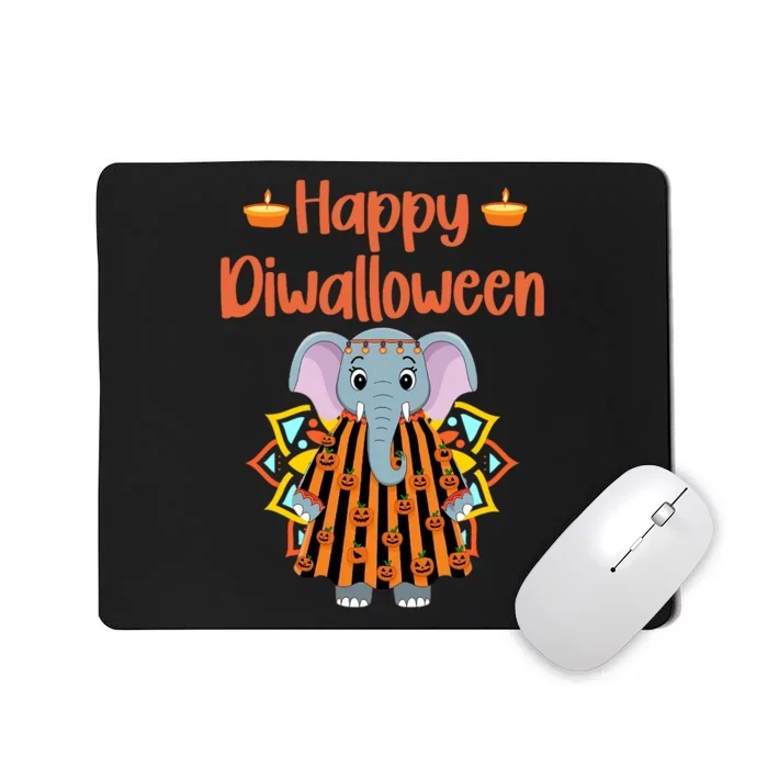 Happy Diwalloween Halloween Diwali Pumpkin Lantern Deepaval Mousepad