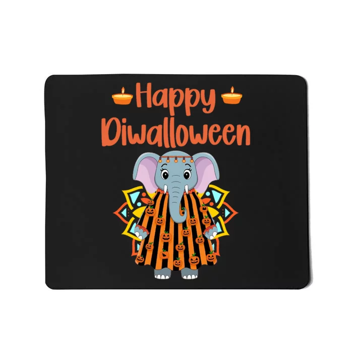 Happy Diwalloween Halloween Diwali Pumpkin Lantern Deepaval Mousepad