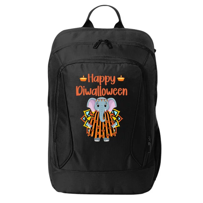 Happy Diwalloween Halloween Diwali Pumpkin Lantern Deepaval City Backpack