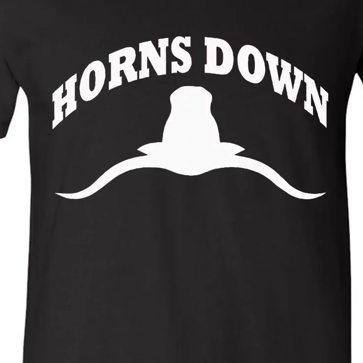 Horns Down Horns Down Texas Tuck Fexas V-Neck T-Shirt