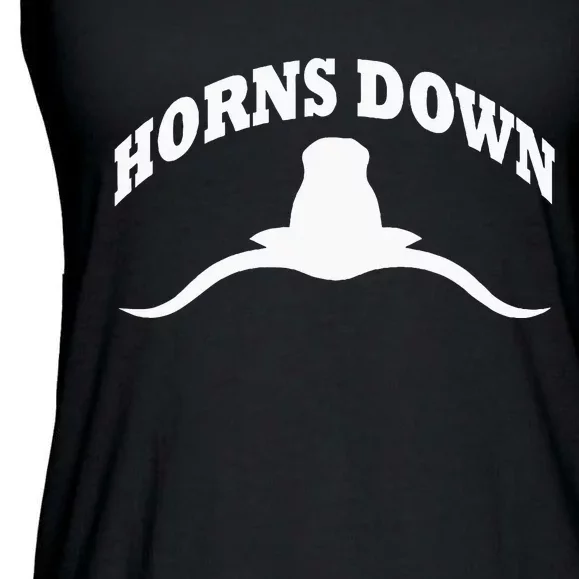 Horns Down Horns Down Texas Tuck Fexas Ladies Essential Flowy Tank