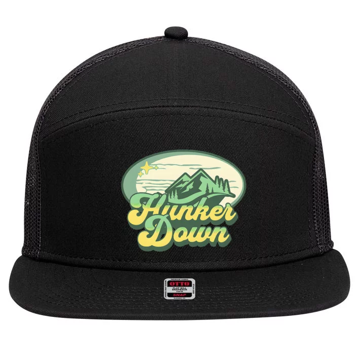 Hunker Down 7 Panel Mesh Trucker Snapback Hat