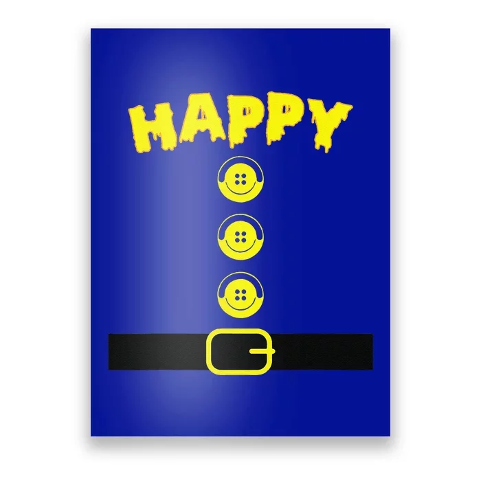 Happy Dwarf Halloween Costume Color Matching Family Dwarf Poster